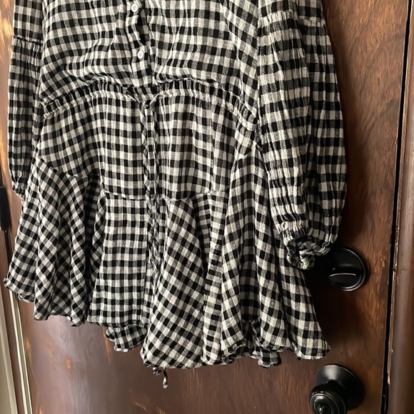Vici black and white plaid top/dress - Picture 3 of 6